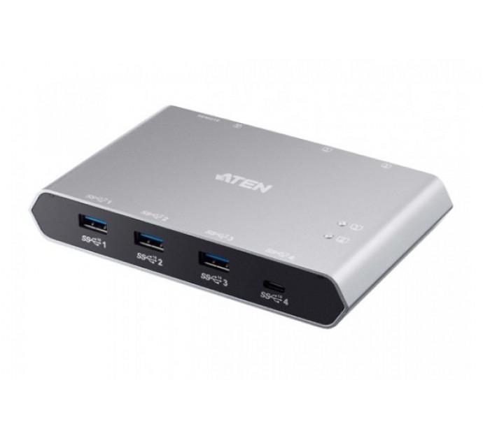 Aten US3342 - Switch KM USB-C et USB-A 2 ports avec partage d'appareils et alimentation USB 3.0 jusqu'à 85 W_0
