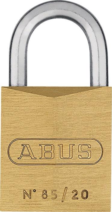 Cadenas cylindrique 85/20 gl largeur du corps de verrou 21 mm laiton fermeture identique 0393 ABUS_0