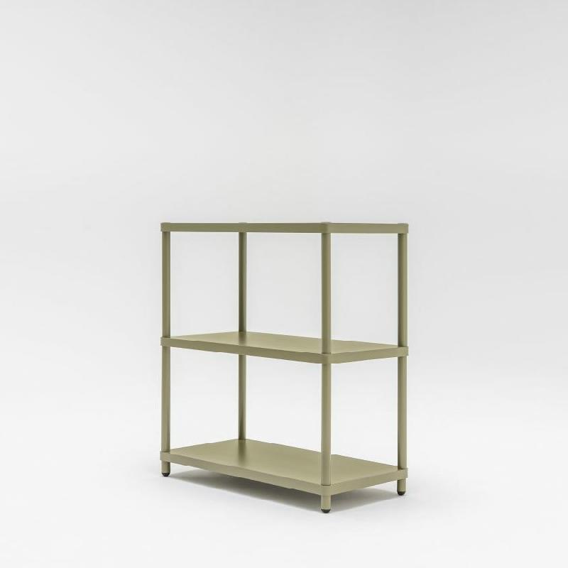 Étagère 2 tablettes - L 80 cm - STILT MDD - finition monochrome avec structure métallique_0