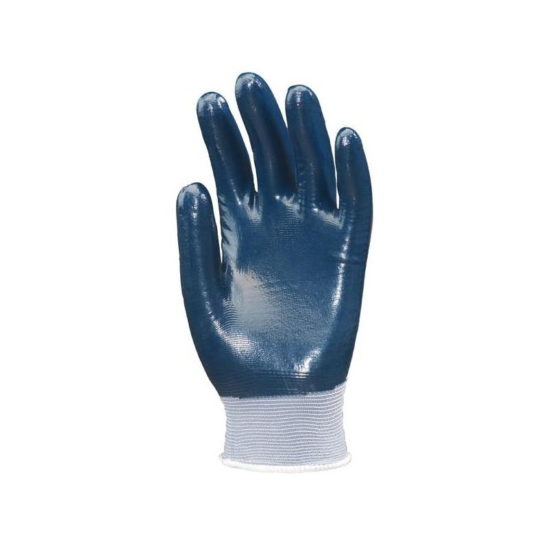 Gants de manutention en polyamide - Enduit nitrile noir - Protection contre dermatites - Jauge 15 - Actifresh_0