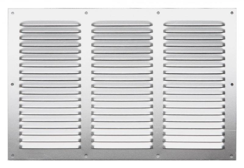 Grille d'aération aluminium anodisé - 20 x 30 cm - Intérieur/extérieur avec moustiquaire_0