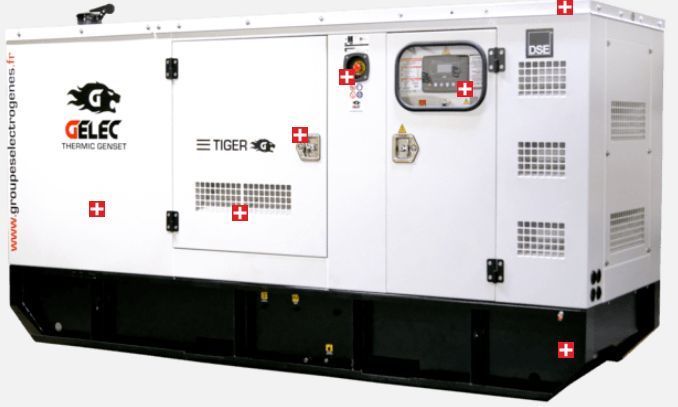 Groupe électrogène diesel stationnaire 125 kVA insonorisé industriel TIGER 125YC_0