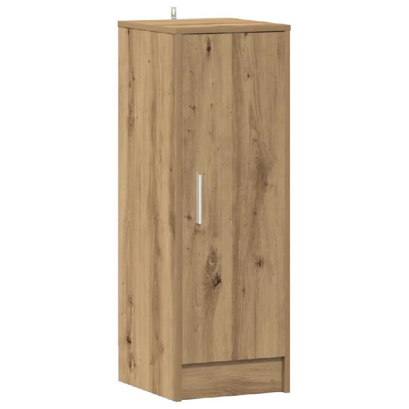 Helloshop26 - Armoire à chaussures vintage avec porte 32 x 35 x 92 cm rangement élégant style scandinave en bois vieux bois 02_0050919 - Bois massi_0