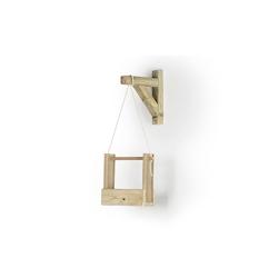 HORTALIA Jardinière suspendue Woody 1B en bois traité pour l’extérieur - marron Bois massif 500110_0