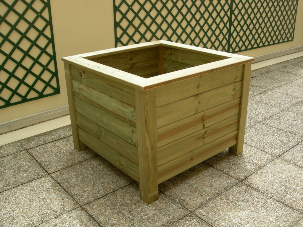 MOONAIRY Jardinière avec étagère 82,5x82,5x81 cm Bois Massif de  pin,Jardinières,Jardinieres Exterieur,Bac Jardiniere,Bac à Fleurs