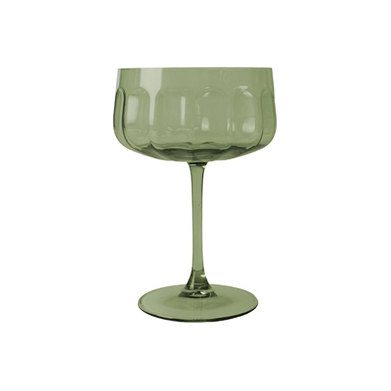 Novastyl - Lot De 4 Coupes Riviera 36.5cl En Verre Vert - vert verre 3256391043547_0