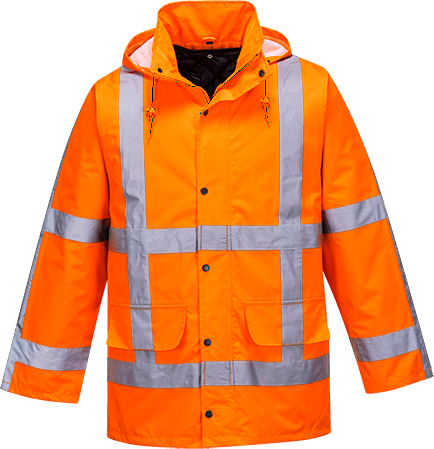 Parka traffic RWS orange R460 - Taille S - Certifié CE - Bandes réfléchissantes - Doublure amovible_0