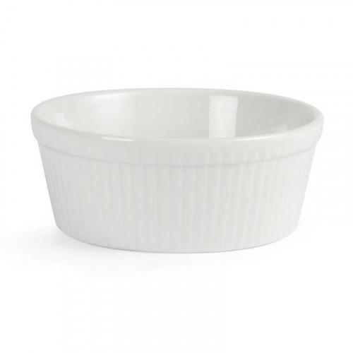 PLATS À TOURTE RONDS EN PORCELAINE BLANCHE OLYMPIA Ø 134 MM - LOT DE 6