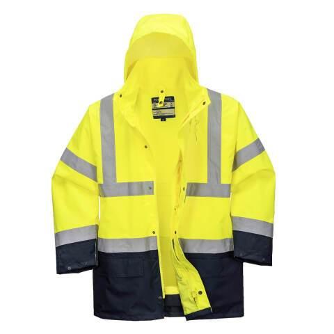 PORTWEST S766 PARKA 5 EN 1 ESSENTIEL BICOLORE JAUNE/MARINE - TAILLE L