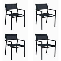 Resol garbar MAMBA Fauteuil Intérieur, Extérieur Set 4 Noir - noir multi-matériau 20197_0