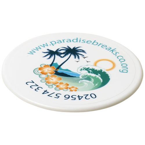 Sous-verre rond Renzo en plastique - bord biseauté - plastique GPPS - modèle 21051500_0