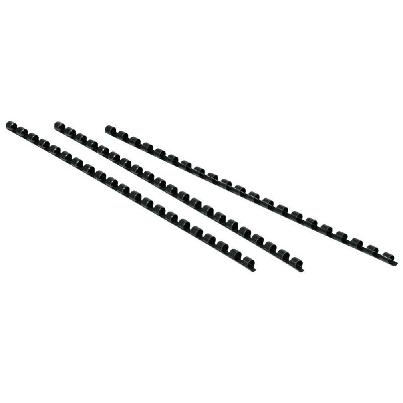 STAPLES BAGUETTES DE RELIURE PLASTIQUE STAPLES - DIAMÈTRE 10 MM NOIR - BOÎTE DE 100