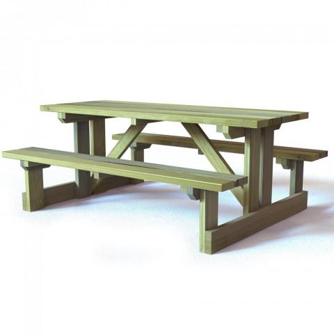 Table de pique-nique Beausoleil ADR130 - AD Production - garantie 10 ans, en pin traité autoclave ou châtaignier_0
