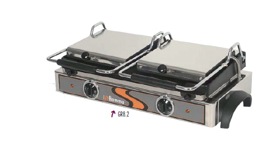 Grill Panini double Premium rainurée CGP2RRPT