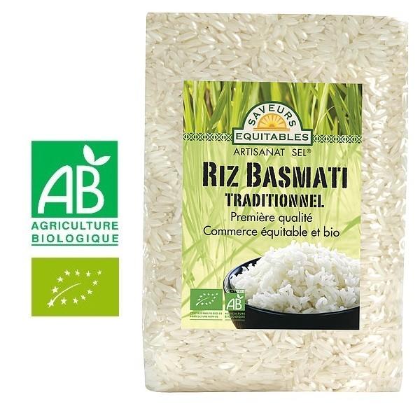 ARTISANAT SEL RIZ BASMATI D'INDE BIO 500G RIZ BIO ET ÉQUITABLE