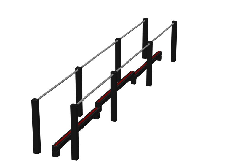 Barre parallèle et poutre d'équilibre variable - Fabrication et installation française - Réf : 8918PR_0