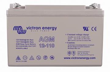 Batterie AGM 110Ah 12V VICTRON - Stockage énergie solaire et éolienne, normes CE et UL, longue durée de vie_0