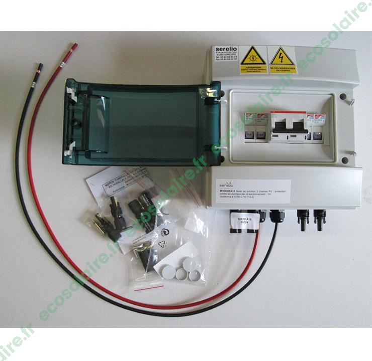 Boîte de jonction 2 chaînes PV 800 VDC - Protection surintensité et conformité UTE C 15-712-2_0