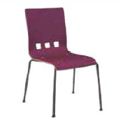 Chaise coque bois - 4 pieds en tube acier Ø18 - finition stratifiée - norme NF EN 1729_0
