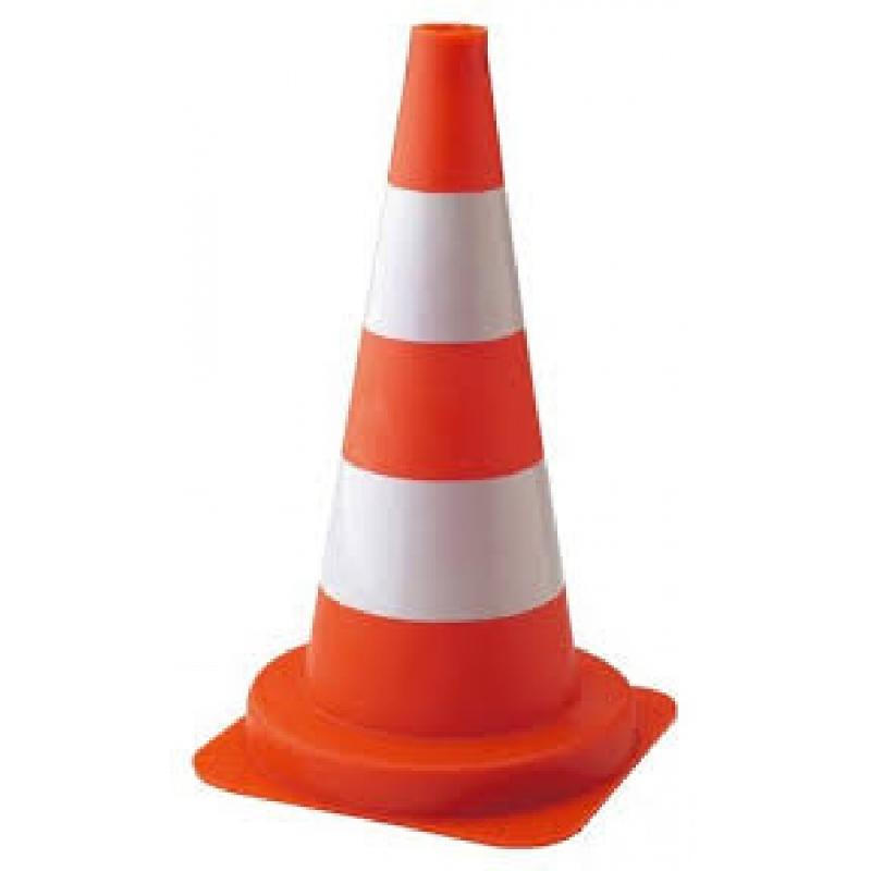 Cône en plastique fluorescent 50cm - PVC anti-UV - TALIAPLAST - 520304 - 743760_0