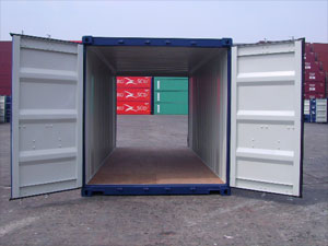 Containers maritimes standards double portes 20' - 6m x 2,43m x 2,59m - Poignée verrou et cache-cadenas_0