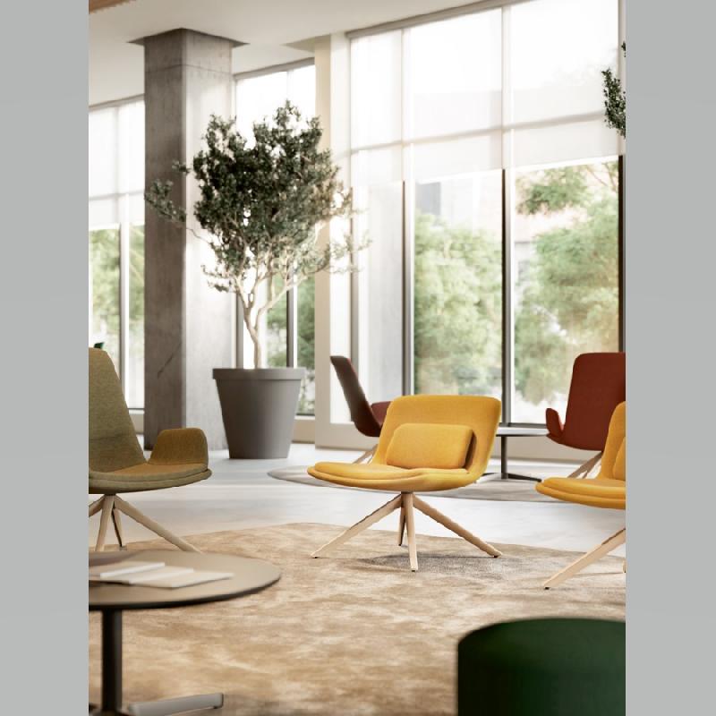 Fauteuil pivotant GLOVE LOUNGE dossier bas_0
