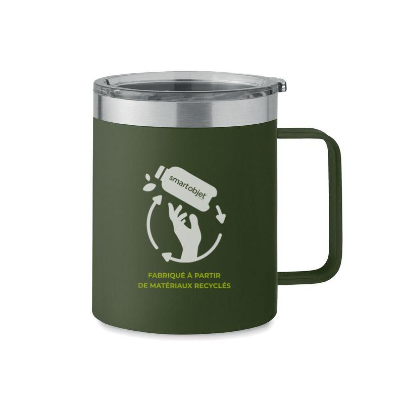 Gobelet isotherme en acier recyclé Giacomo - Gourdes et mugs publicitaires isothermes (double paroi)_0