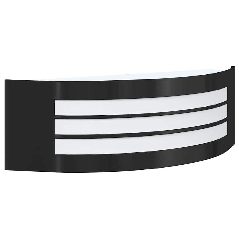 Helloshop26 - Applique murale extérieure moderne en D 32 x 10 x 10 cm éclairage durable minimaliste en acier inoxydable noir 02_0056525 - noir 30002_0