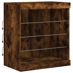 Helloshop26 - Buffet bahut commode armoire meuble de rangement organisateur cuisine salle de séjour salon avec lumières LED 60,5 x 02_0029889 - 3000_0