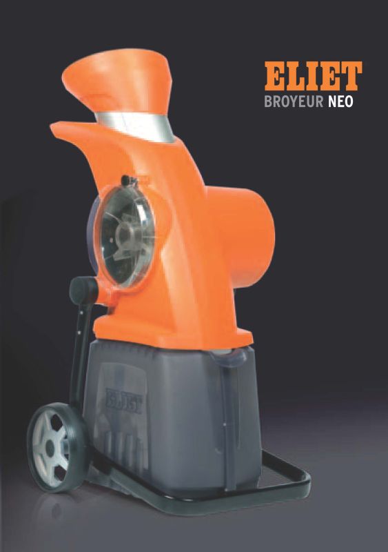 Neo - broyeur de végétaux - ELIET - 2500W/3,5CV - design compact avec chambre de broyage transparente_0