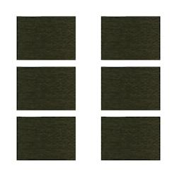 Novastyl - Lot 6 Sets De Table Ica 43x30cm En Plastique Effet Cuir Tresse Vert - 3256391045343_0