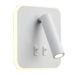 Papuq Applique murale LED orientable, blanc mat, 12W 1200 lumens, lumière chaude 3000K - blanc acier 8436613831229_0