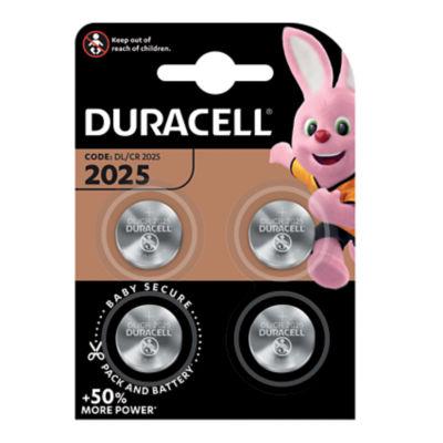 Piles Boutons Duracell Lithium DL / CR 2025, lot de 4_0