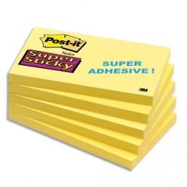 POST-IT BLOC REPOSITIONNABLE SUPERSTICKY 90 FEUILLES FORMAT 76X127MM 655S