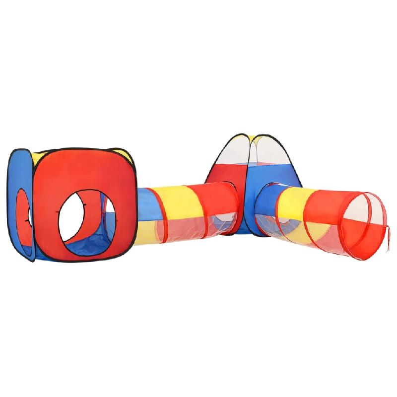 Tente de jeu pour enfants multicolore 190 x 264 x 90 cm - Design 3 en 1 avec tunnels et sac de transport - Réf : 02_0005174_0