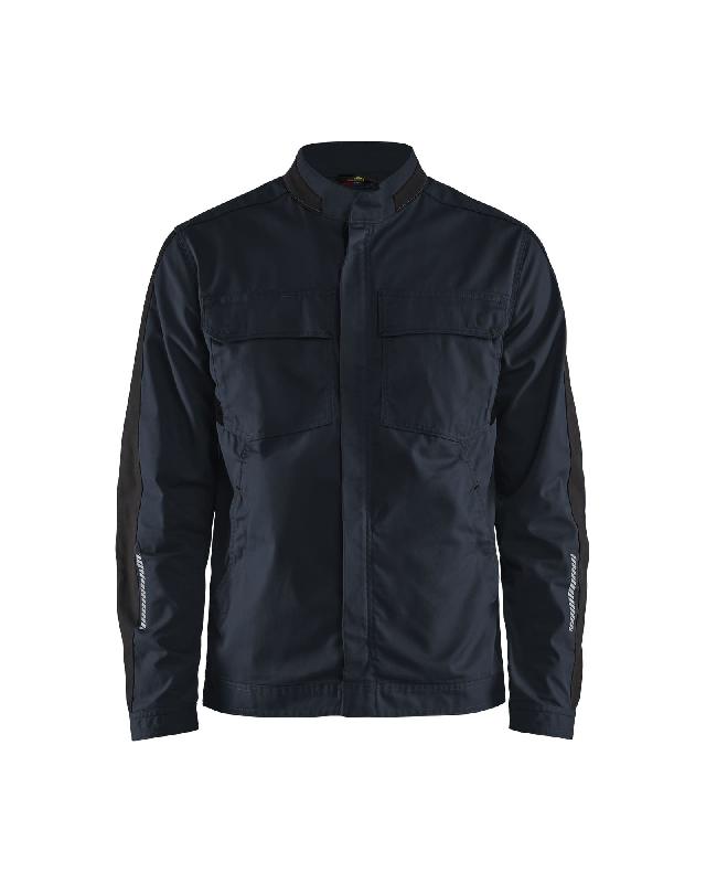 Veste de travail stretch 2D anti-rayures - Blåkläder BKL4444 - Lavage industriel - Bordure réfléchissante_0