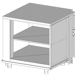Angle neutre ouvert 90° AC90X - Réfrigération ventilée avec vitres hautes et tablettes intermédiaires_0