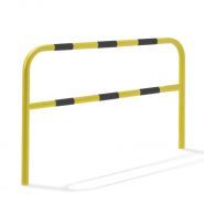 B352zjn barrières urbaines - Mottez - barrière de protection à sceller - jaune avec 6 bandes noires - 1,20m de hauteur, 2,00m de longueur_0