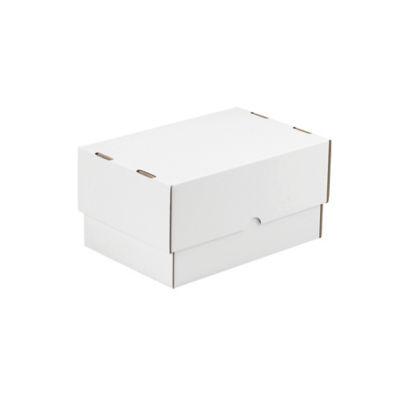 Caisses carton télescopique blanche simple cannelure 30,5 x 21,5 x 10,5/18 cm, lot de 25_0