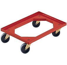 Chariot porte bac Transboy 99602 - bac plastique - charge 250 kg - dim. 623 x 423 x 125 mm - roues pivotantes_0