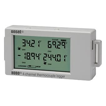 Enregistreur de température HOBO Onset 4 entrées thermocouple - Résolution 20 bits et écran LCD_0