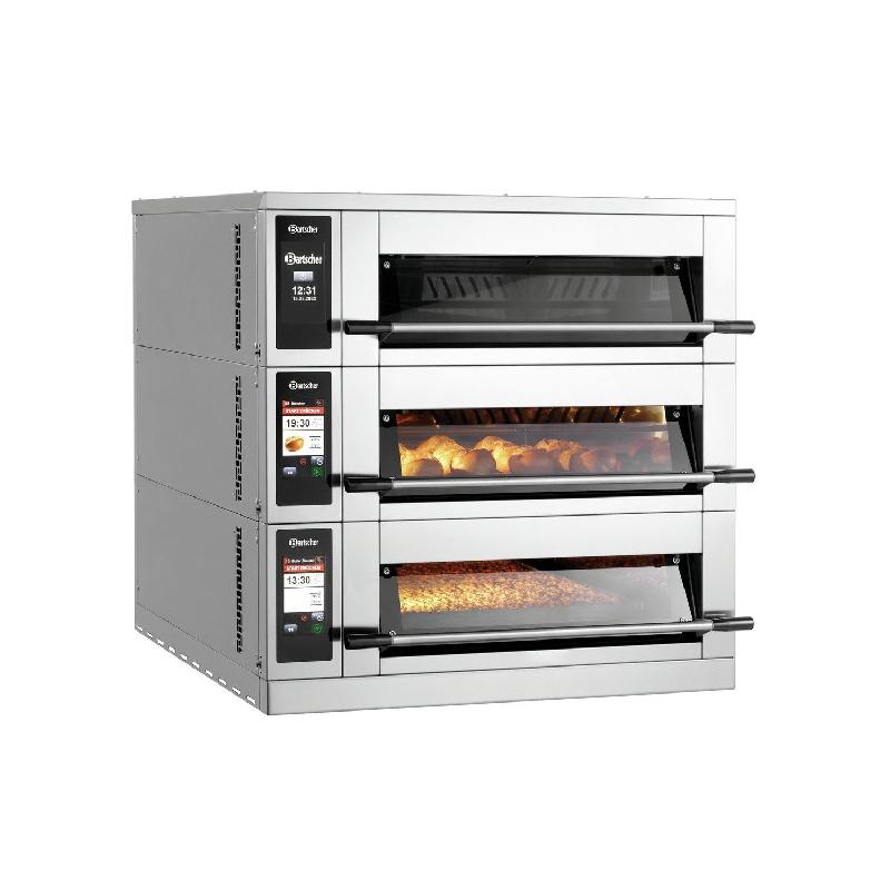 Four inox électrique pâtissier 3 niveaux avec humidificateur - 20 600 W, 400 V - TRI - Bartscher_0