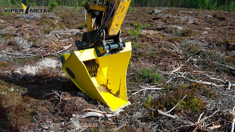 Godet polyvalent pour plantation forestière - ViperMetal - scalpage, ensemencement, criblage_0