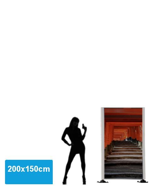Sherman - Totem non lumineux plat double face - Signalétique extérieure 200x150cm en aluminium_0
