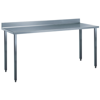 Table de travail adossée en acier inox AISI 304 - 1800mm - 132638_0