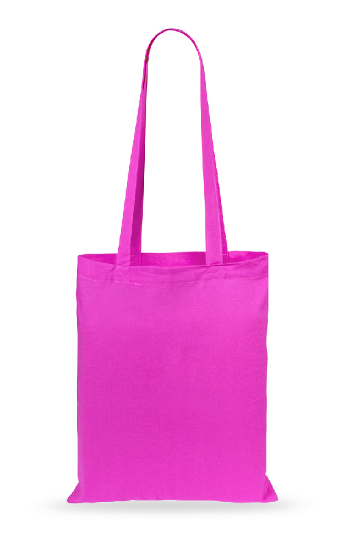 Tote bag coloré - 100% coton - 140 g/m² - anses longues - couleur fuchsia_0