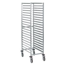 Tournus Equipement Chariot à glissières euronorme 20 niveaux espacés de 75 mm Tournus - 804159 - gris inox 804159_0