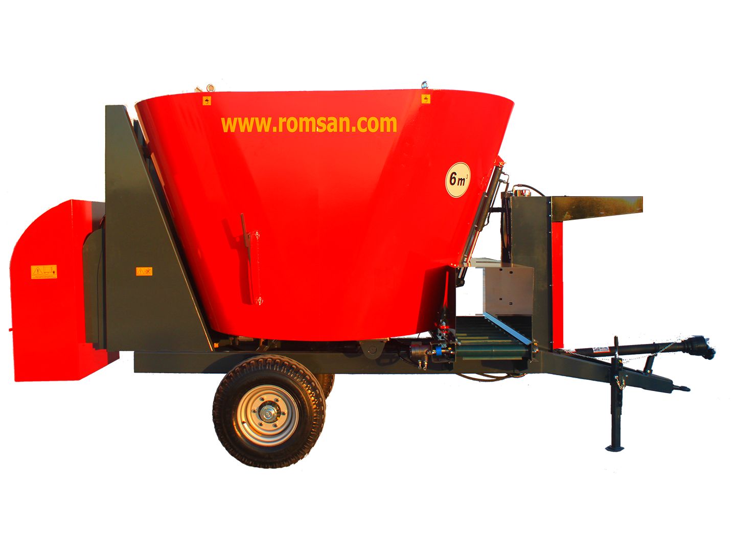 Yk 60 - mélangeuse agricole Romsan - volume 6 m³ - 55 hp - 1 spirale et 8 lames_0