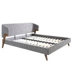 AC ANGEL CERDA Angel Cerdá Lit en tissu gris 7173C 211 x 220 x 95 - gris textile 8435631033523_0