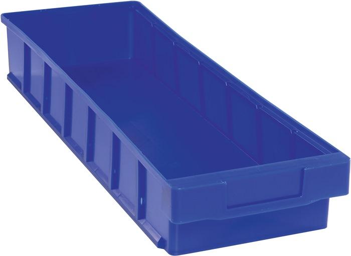Boîte pour étagère VKB - L600 x l186 x H83 mm - bleu polypropylène - résistante aux acides et huiles - empilable_0